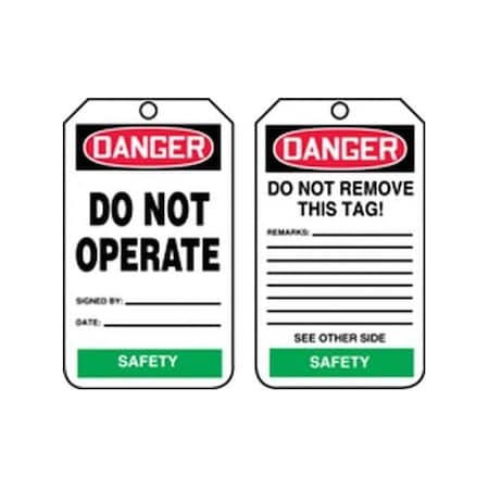 Accuform Plastic, 2-1/2 in Width, 1.56 in Height, , 5 PK TPM234PTM